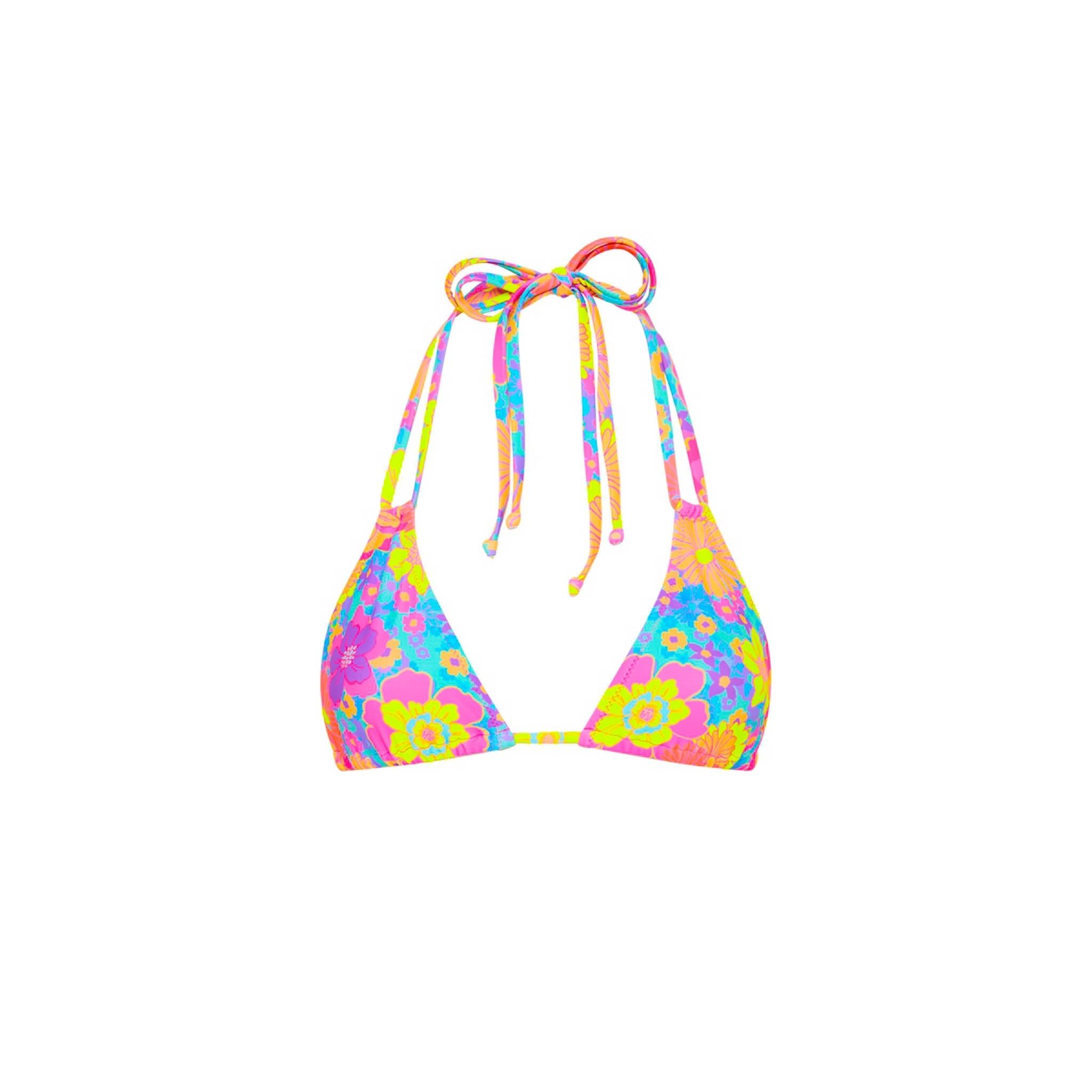 Halter Bralette Bikini Top - Bermuda Bloom sold by Kulani Kinis