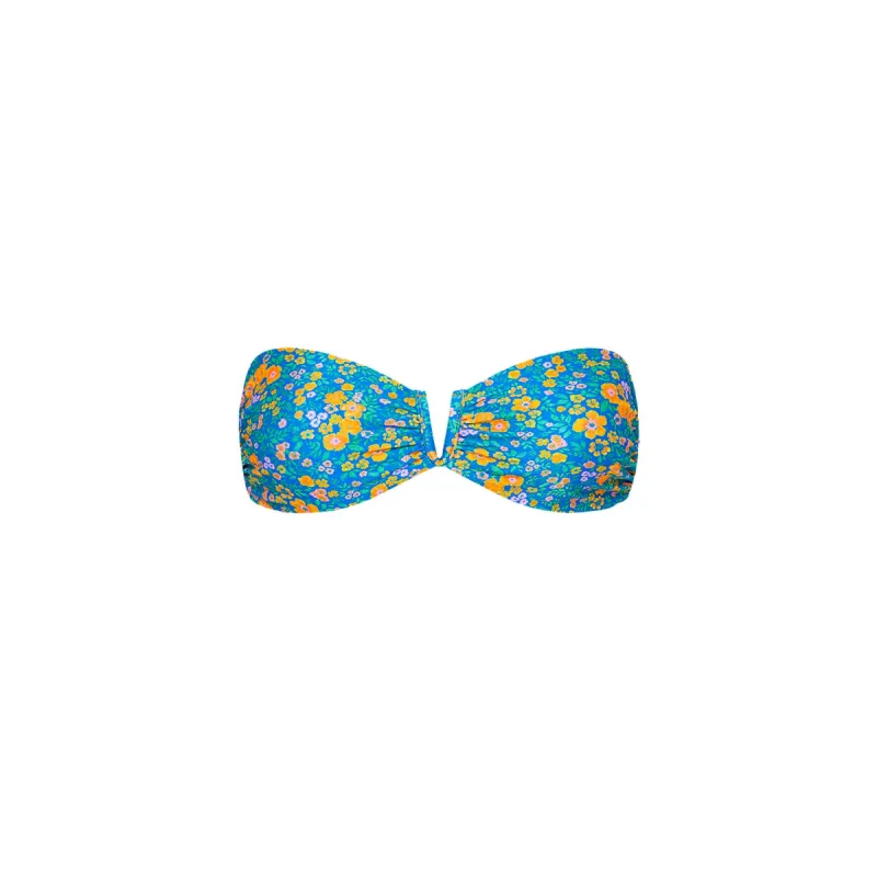 V Strapless Bandeau Bikini Top - Ocean Potion sold by Kulani Kinis
