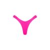 Retro Y Thong Bikini Bottom - Flamingo Pink Ribbed sold by Kulani Kinis