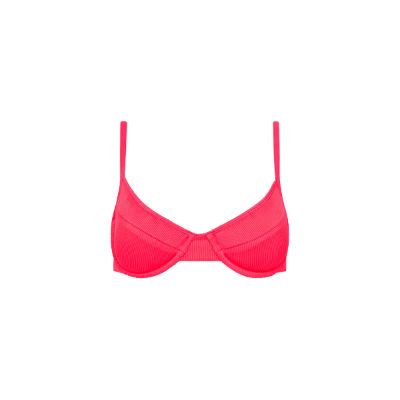 Ditzy Underwire Bra Bikini Top - Watermelon Ribbed sold by Kulani Kinis