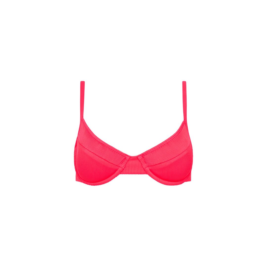 Ditzy Underwire Bra Bikini Top - Watermelon Ribbed sold by Kulani Kinis