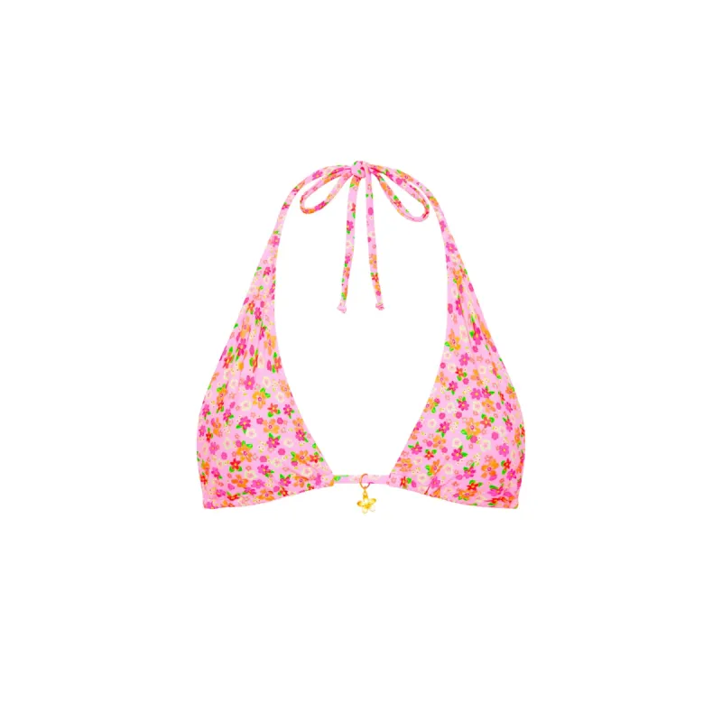 Classic Tie Halter Bikini Top - Frangipani Fever sold by Kulani Kinis
