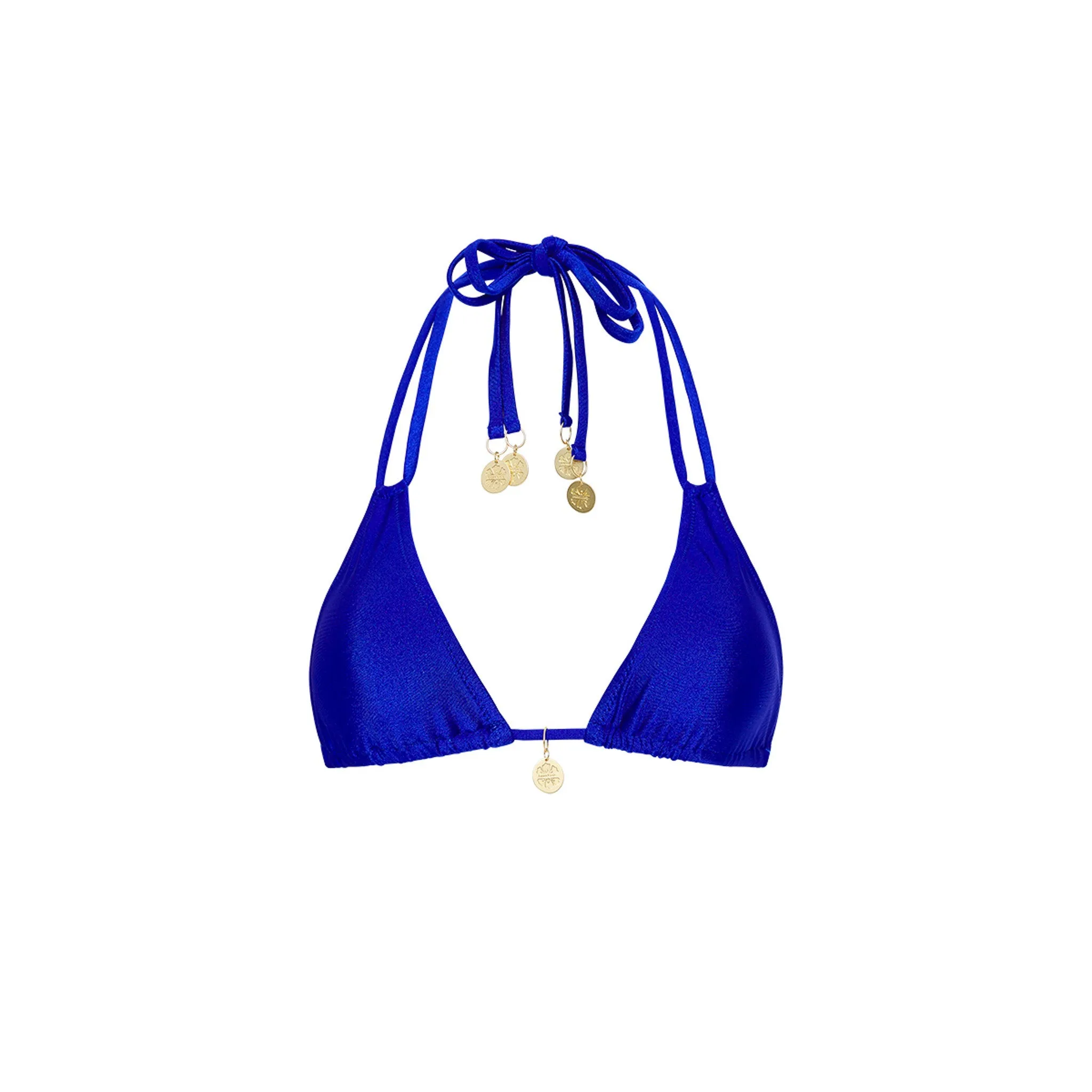 Halter Bralette Bikini Top - Malibu Blue sold by Kulani Kinis