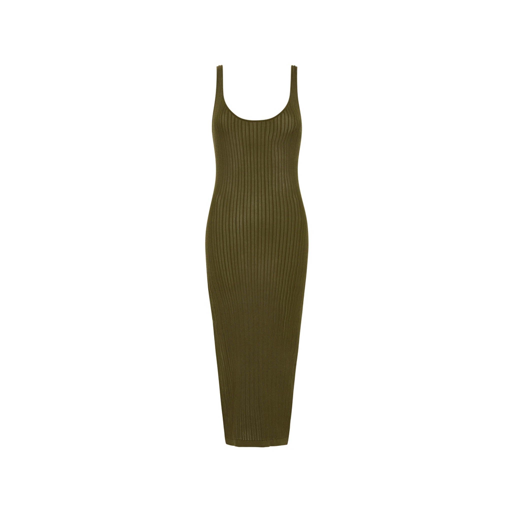 Knit Low-Back Midi Dress - Khaki sold by Kulani Kinis