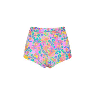 Cheeky Retro Swim Short - Pink Aurora sold by Kulani Kinis