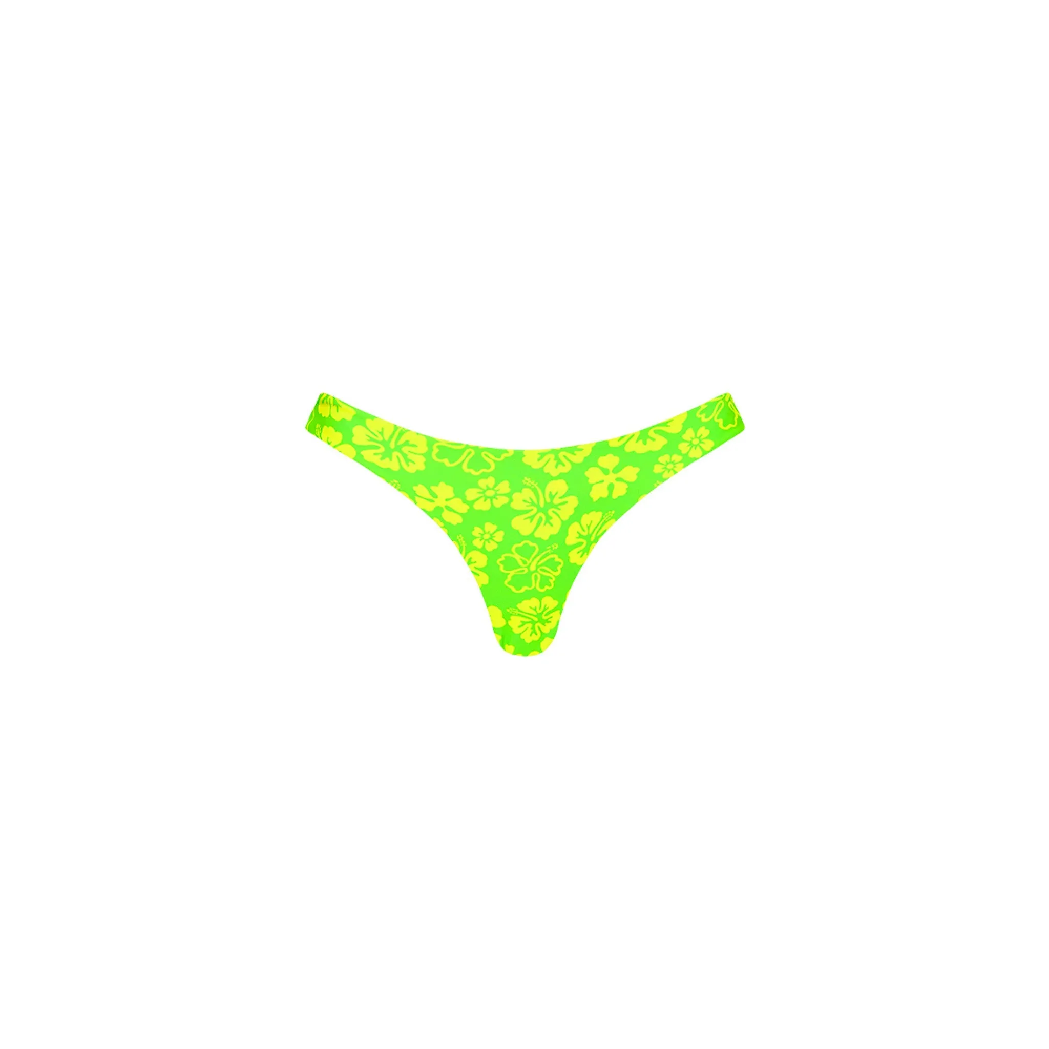 Minimal Full Coverage Bikini Bottom - Aloha Lime sold by Kulani Kinis