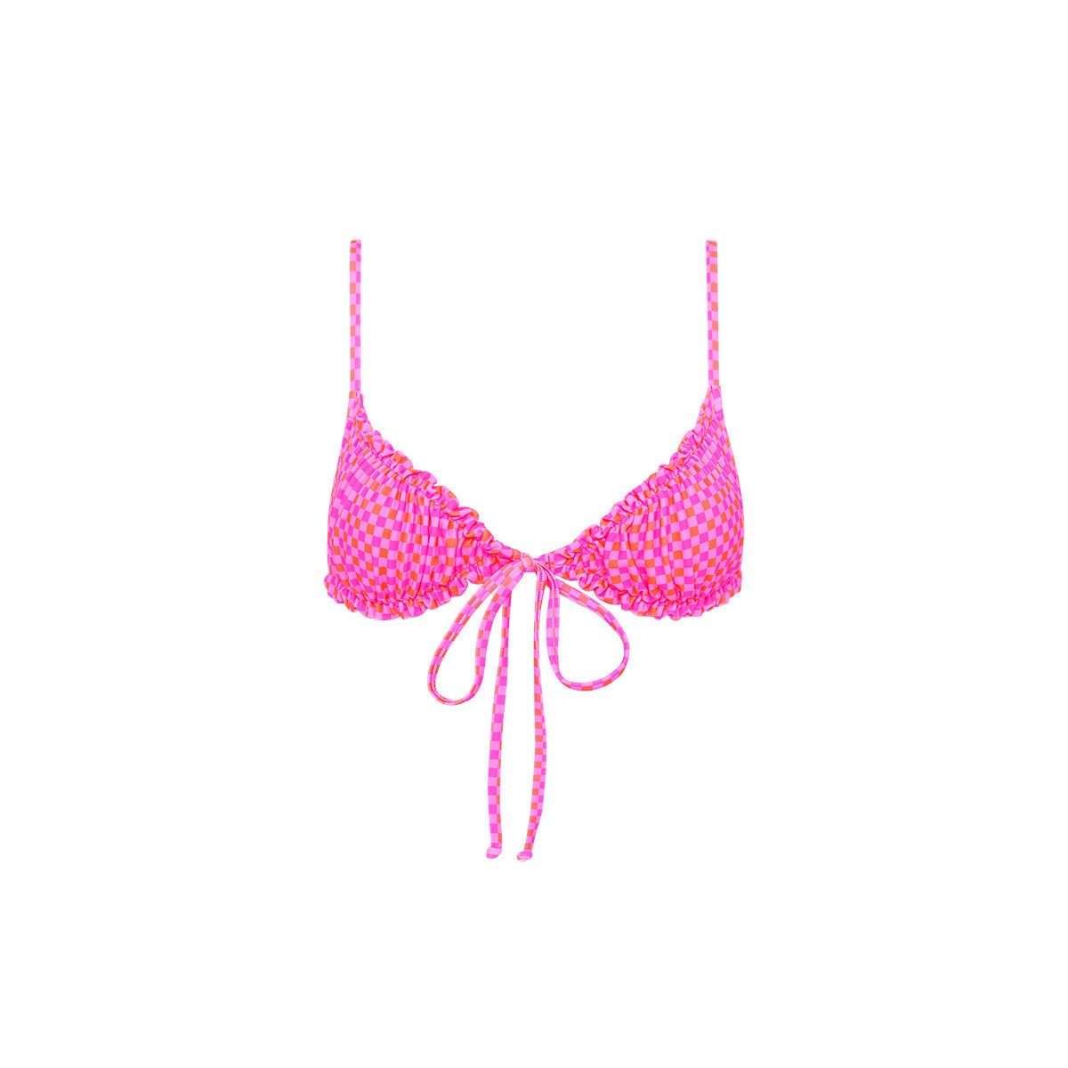 Ruched Bralette Bikini Top - Pinky Promise sold by Kulani Kinis