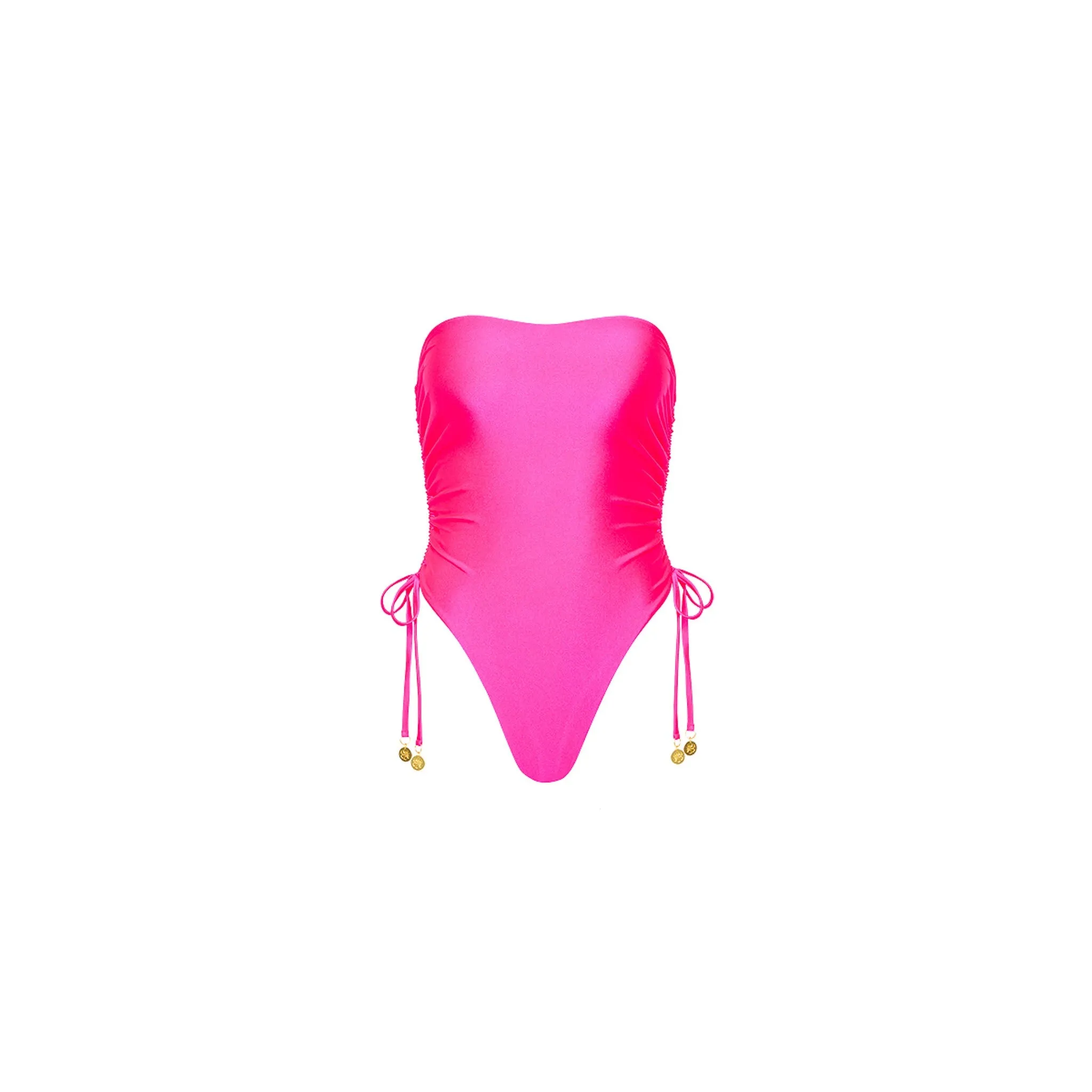 Ruched Bandeau One Piece - Posh Pink sold by Kulani Kinis