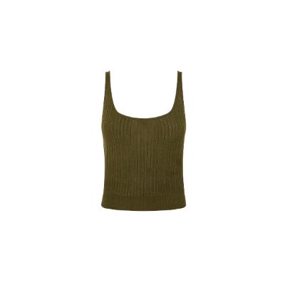 Casual Knit Tank Top - Khaki sold by Kulani Kinis