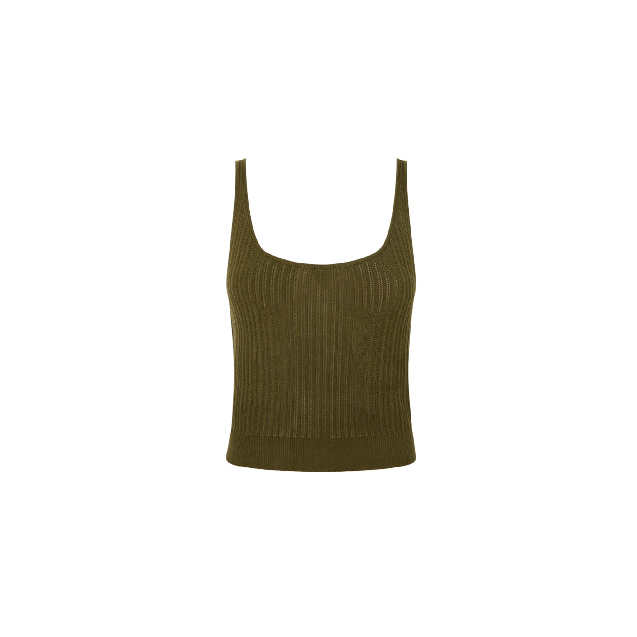Casual Knit Tank Top - Khaki sold by Kulani Kinis