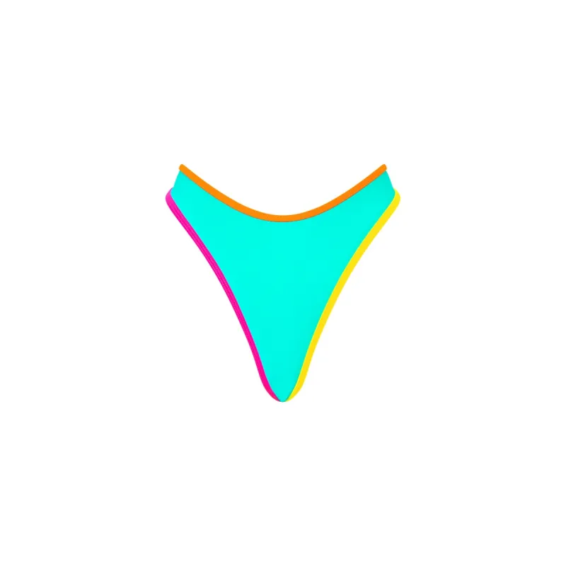 High Leg Thong Bikini Bottom - Confetti sold by Kulani Kinis