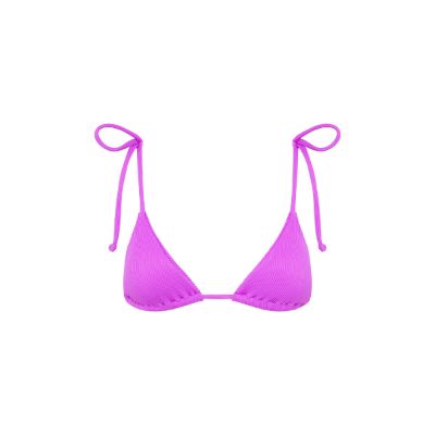 Padded Bralette Bikini Top - Electric Violet Ribbed sold by Kulani Kinis