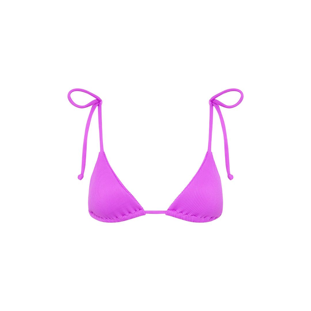 Padded Bralette Bikini Top - Electric Violet Ribbed sold by Kulani Kinis