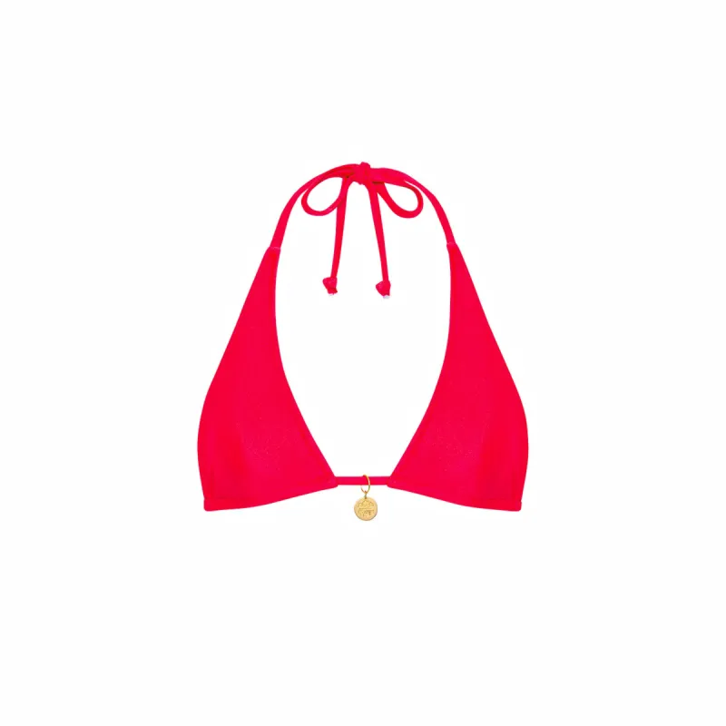 Classic Tie Halter Bikini Top - Neon Rose sold by Kulani Kinis