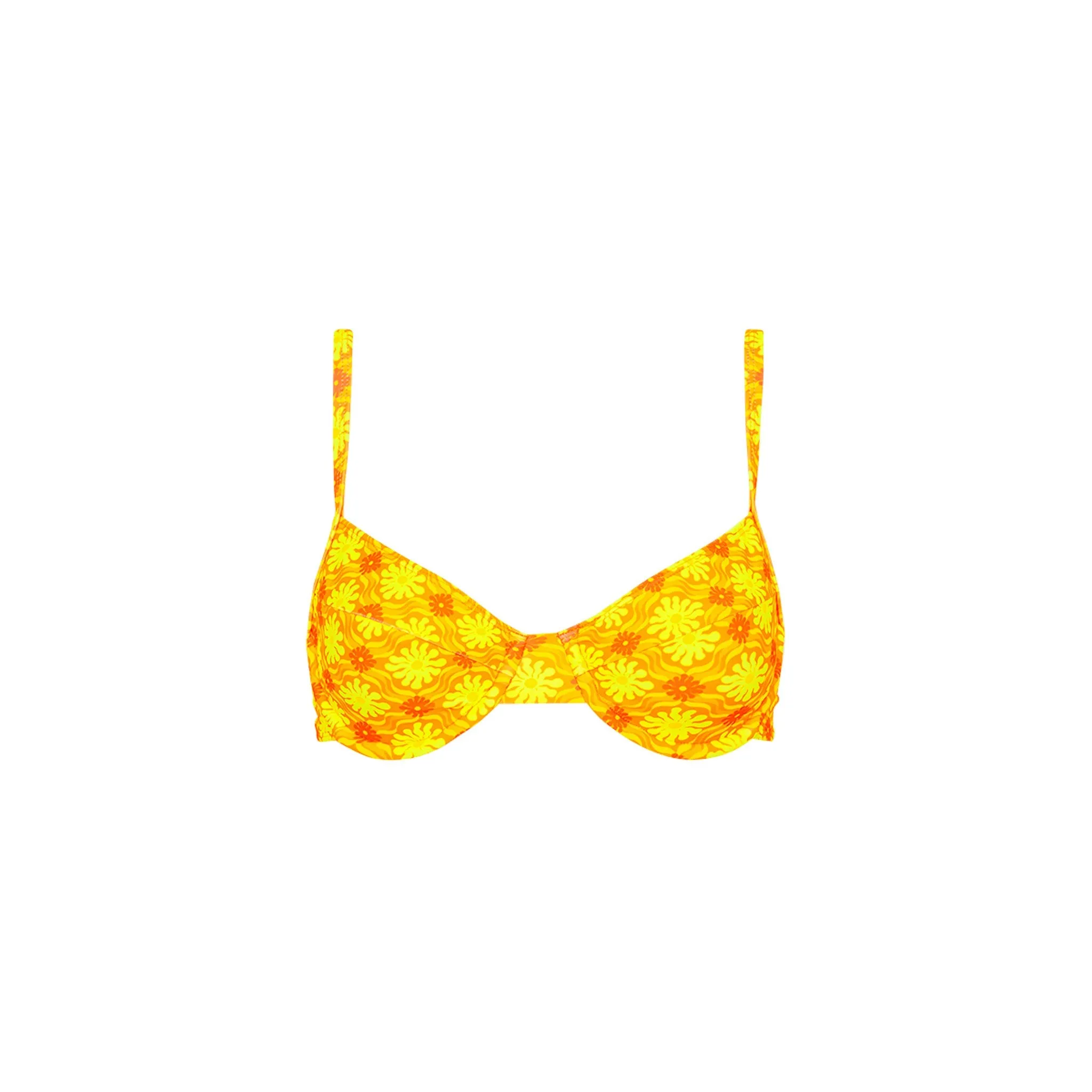 Ditzy Underwire Bra Bikini Top - Lemontini sold by Kulani Kinis