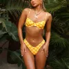 Ditzy Underwire Bra Bikini Top - Lemontini sold by Kulani Kinis