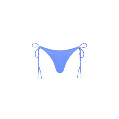 Full Coverage Tie Side Bikini Bottom - Breezy Blue Ribbed made by Kulani Kinis