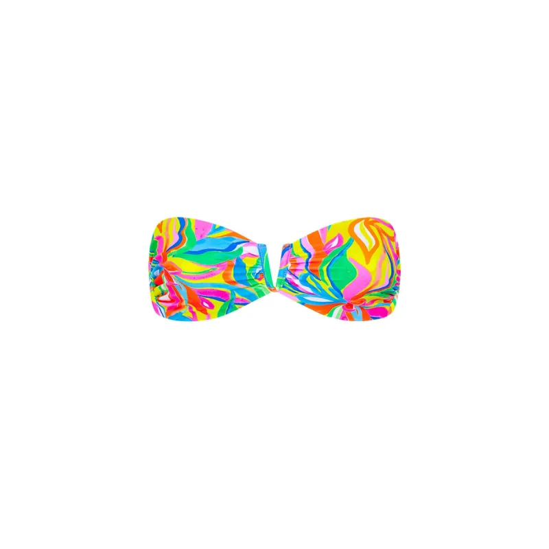 V Strapless Bandeau Bikini Top - Tropical Illusion sold by Kulani Kinis