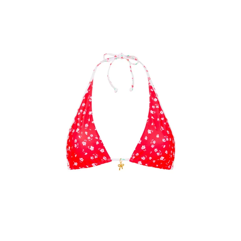 Bind Tie Halter Bikini Top - Cherry Cove sold by Kulani Kinis