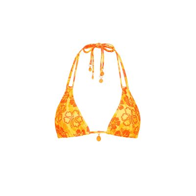 Halter Bralette Bikini Top - Tangerine Dreams sold by Kulani Kinis