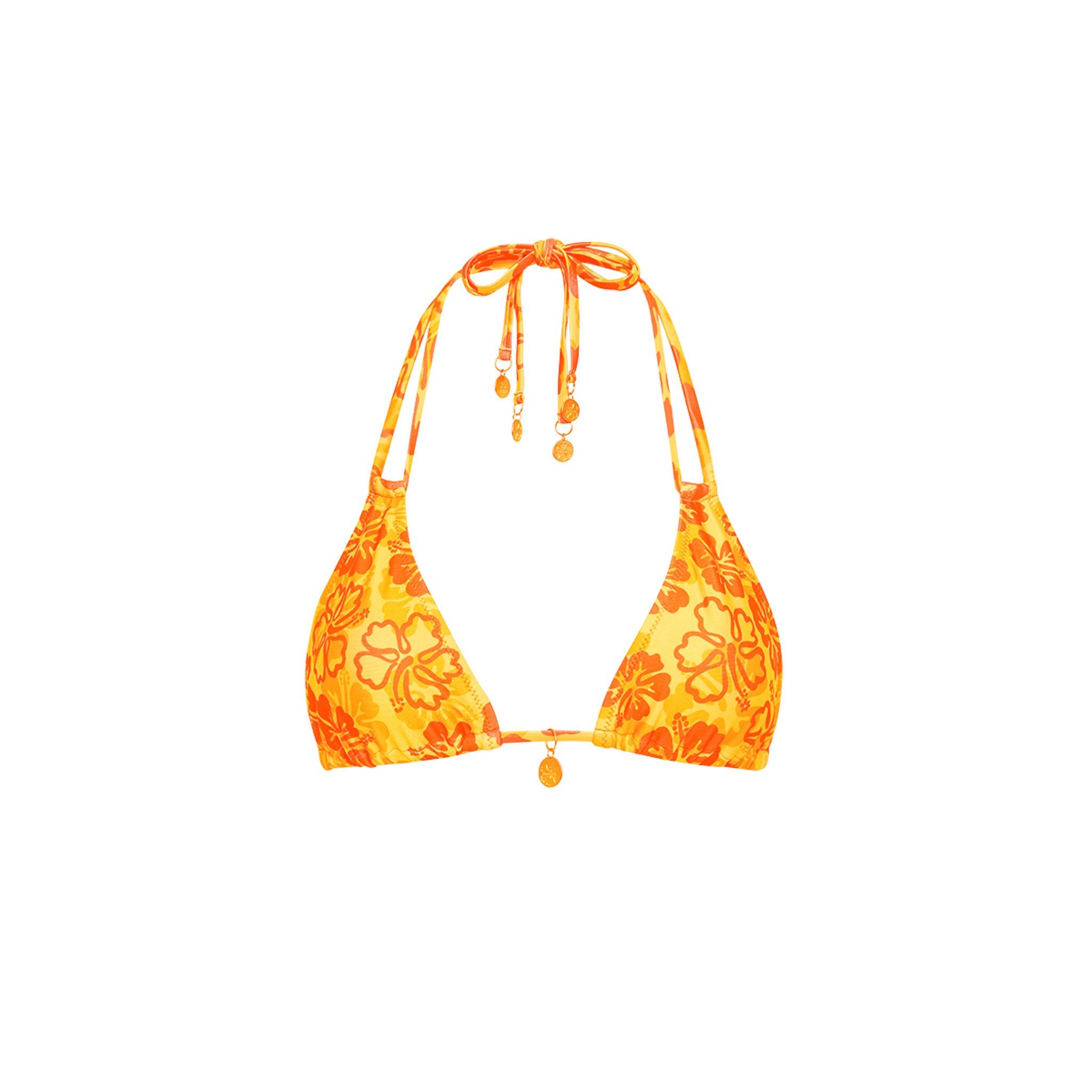 Halter Bralette Bikini Top - Tangerine Dreams sold by Kulani Kinis