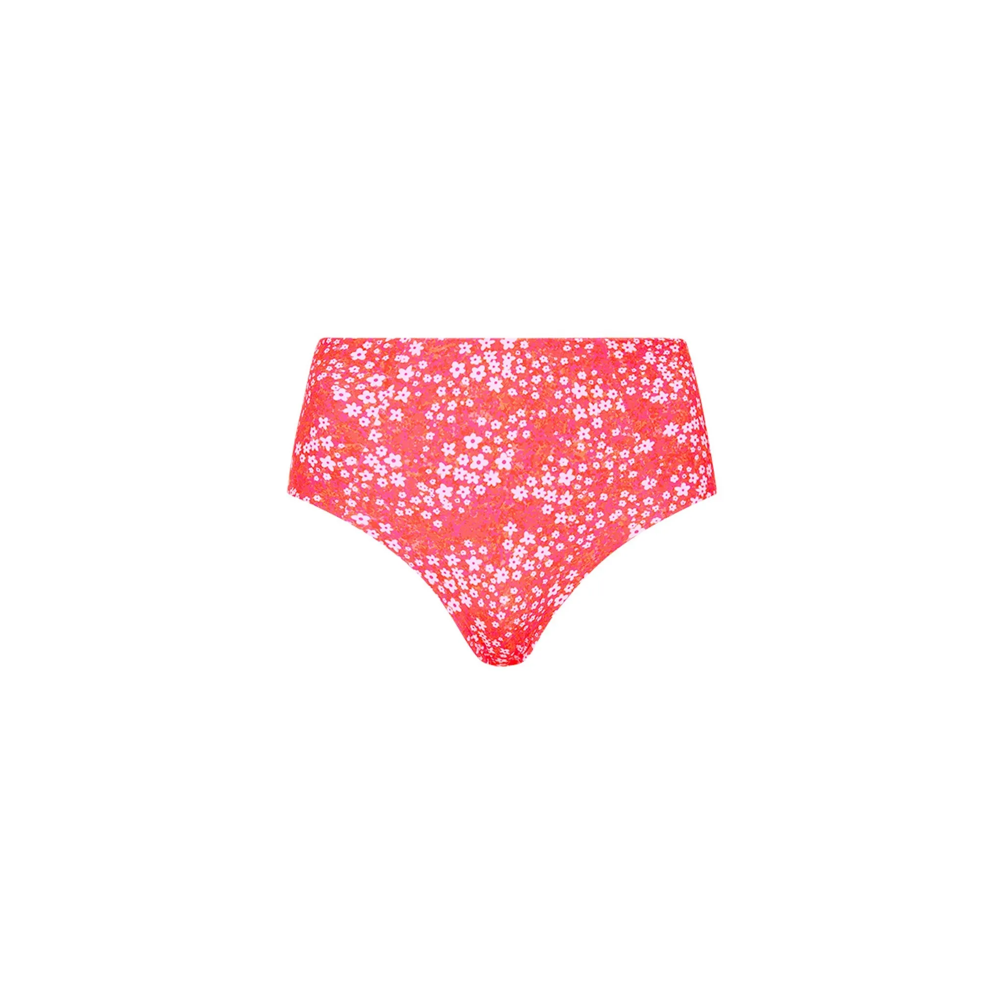 High Waist Panel Bikini Bottom - Coral Crush sold by Kulani Kinis