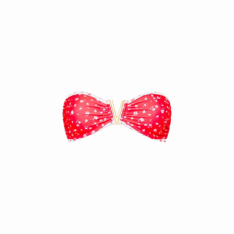 Mega V Strapless Bandeau Bikini Top - Cherry Cove sold by Kulani Kinis