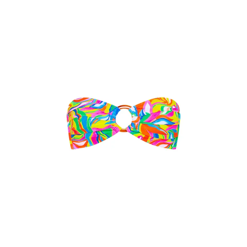 Strapless Bandeau Bikini Top - Tropical Illusion sold by Kulani Kinis