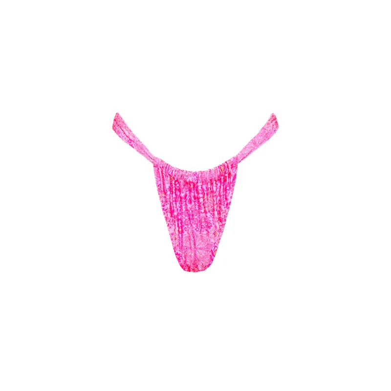 Ruched Thong Bikini Bottom - Rose Quartz sold by Kulani Kinis