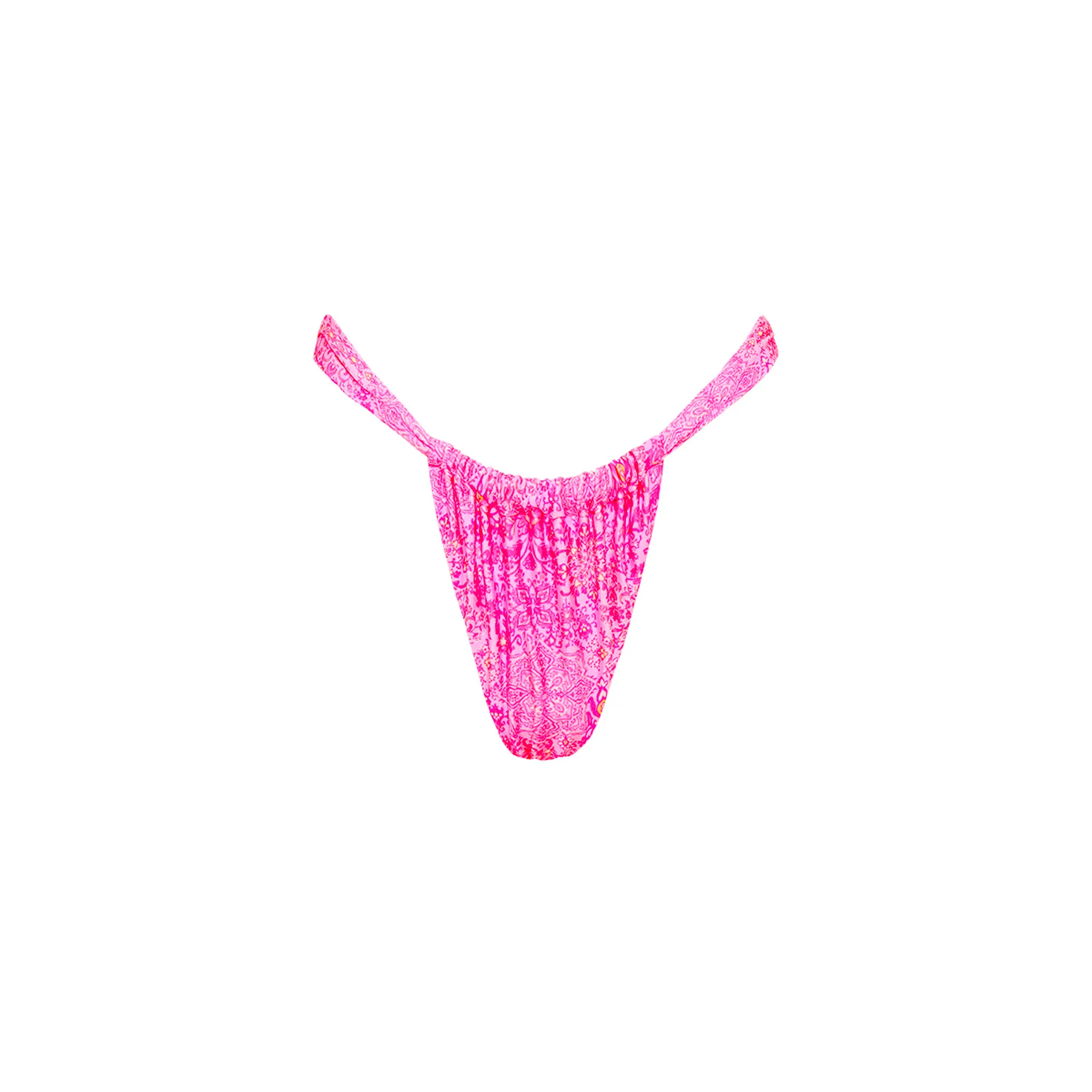 Ruched Thong Bikini Bottom - Rose Quartz sold by Kulani Kinis