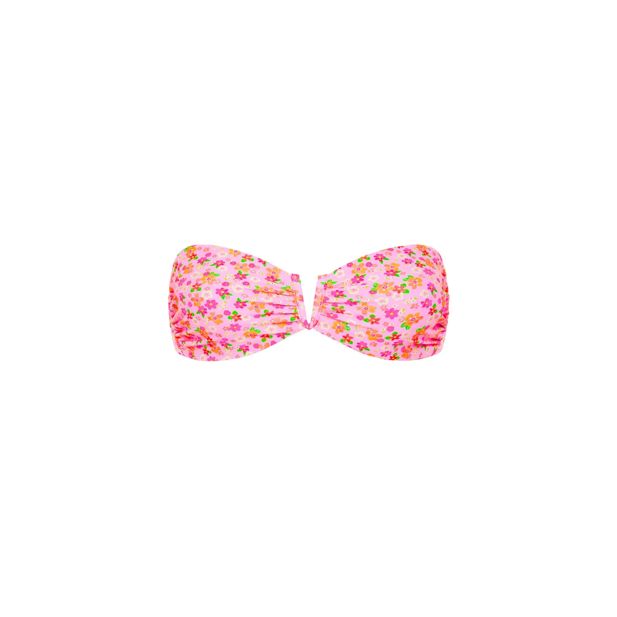 V Strapless Bandeau Bikini Top - Frangipani Fever sold by Kulani Kinis