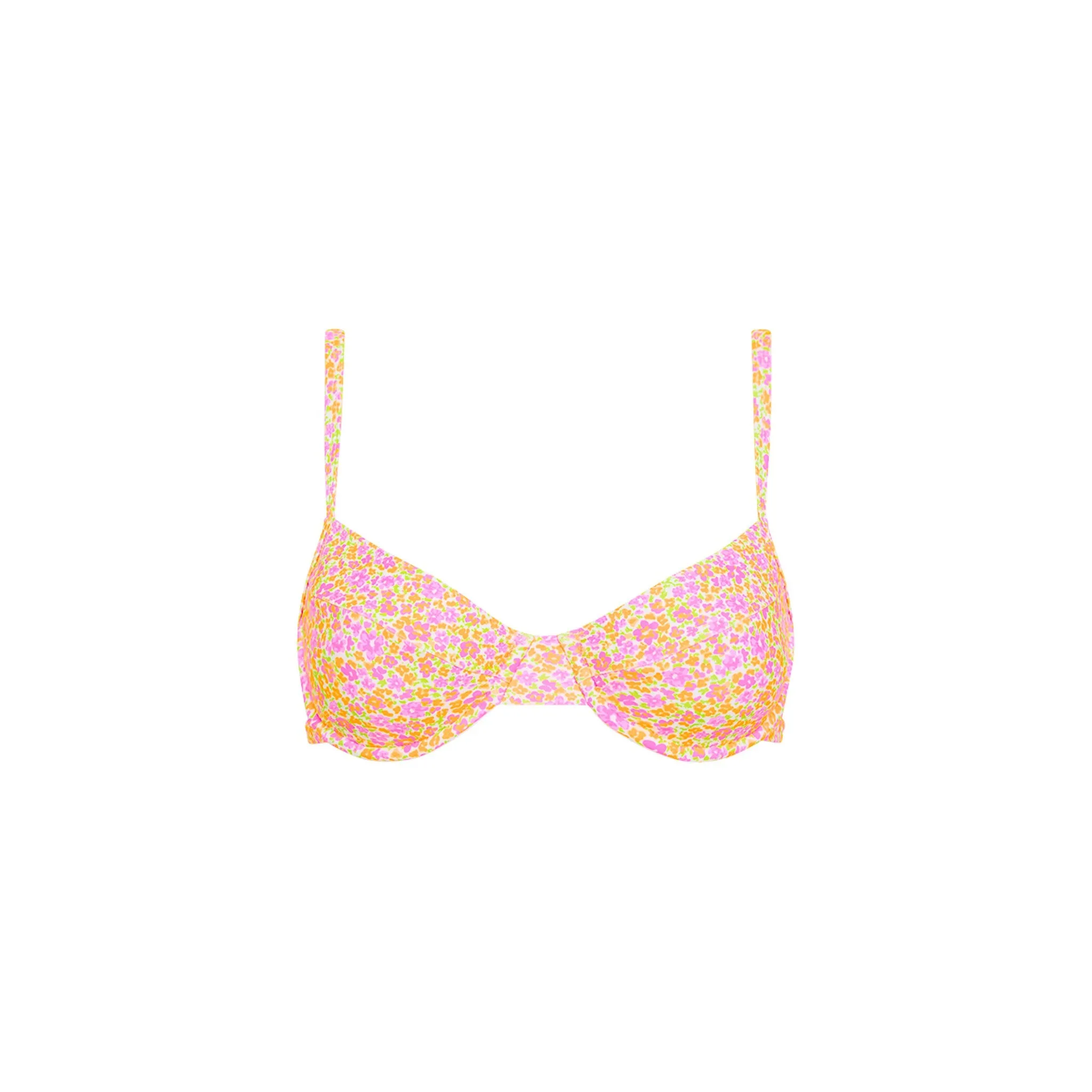 Ditzy Underwire Bra Bikini Top - Champagne Blossom sold by Kulani Kinis