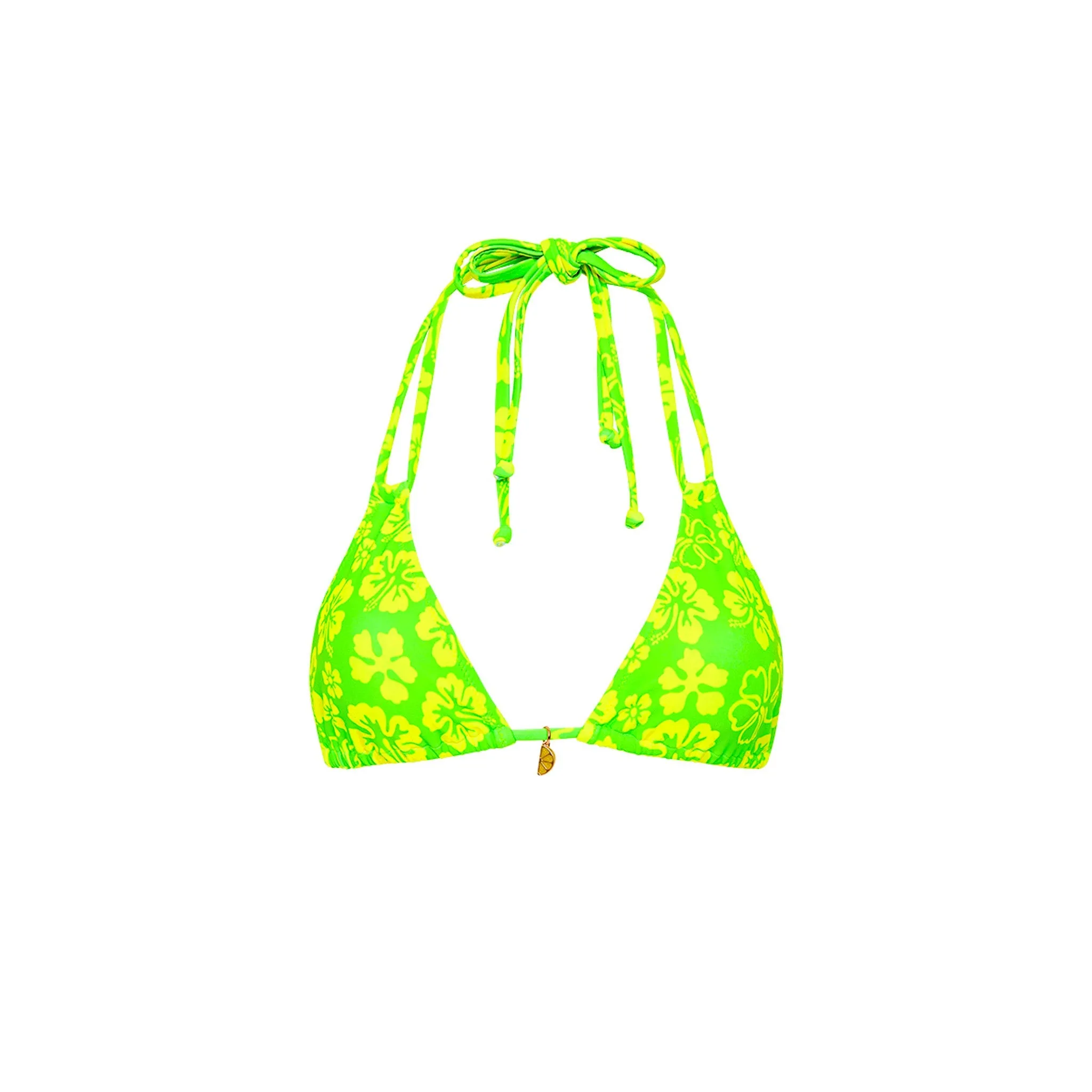 Halter Bralette Bikini Top - Aloha Lime sold by Kulani Kinis