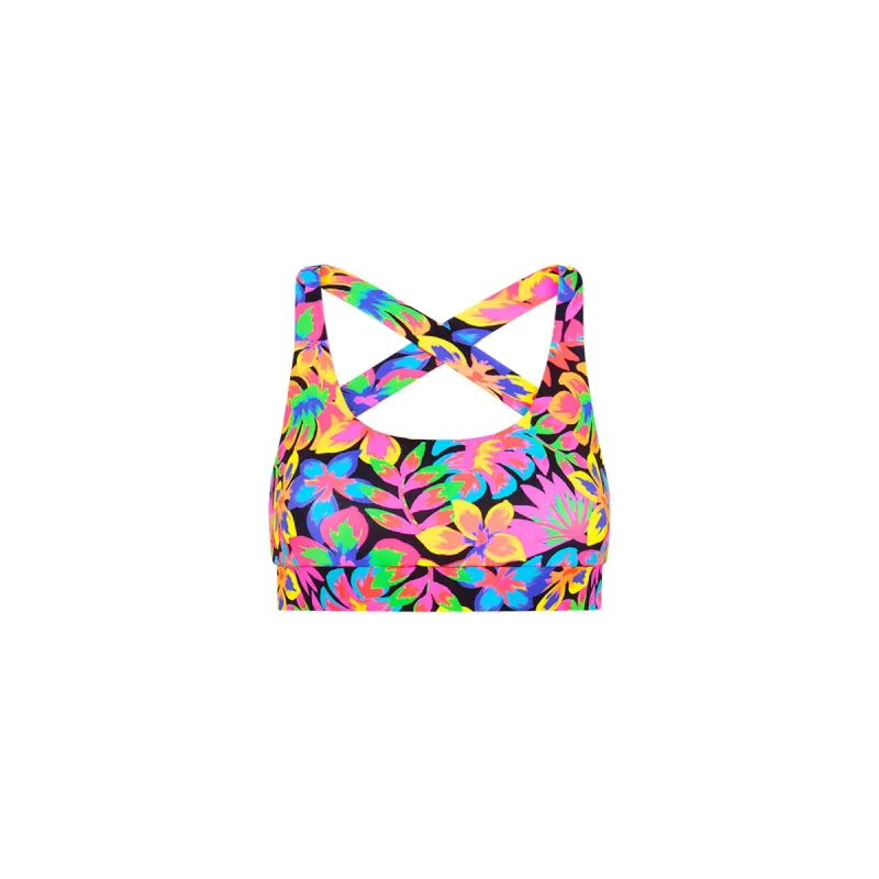 Active Cross Back Crop Top - Disco Doll sold by Kulani Kinis