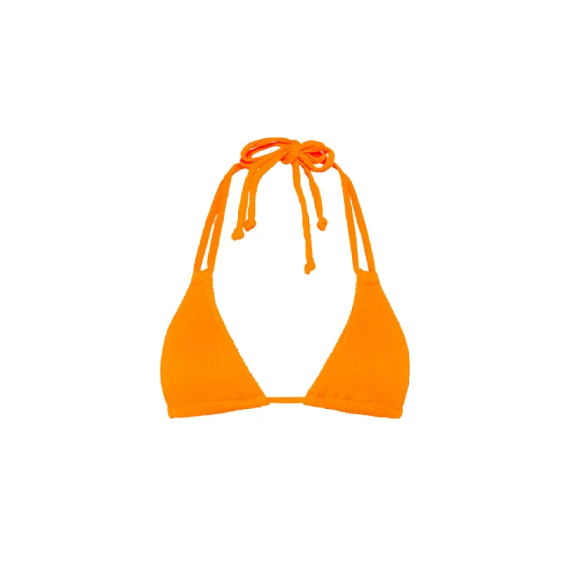 Halter Bralette Bikini Top - Papaya Ribbed sold by Kulani Kinis
