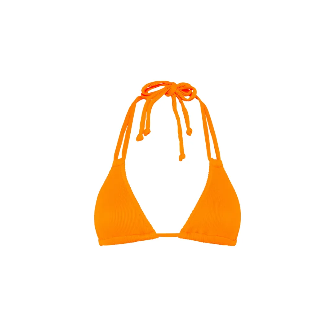 Halter Bralette Bikini Top - Papaya Ribbed sold by Kulani Kinis