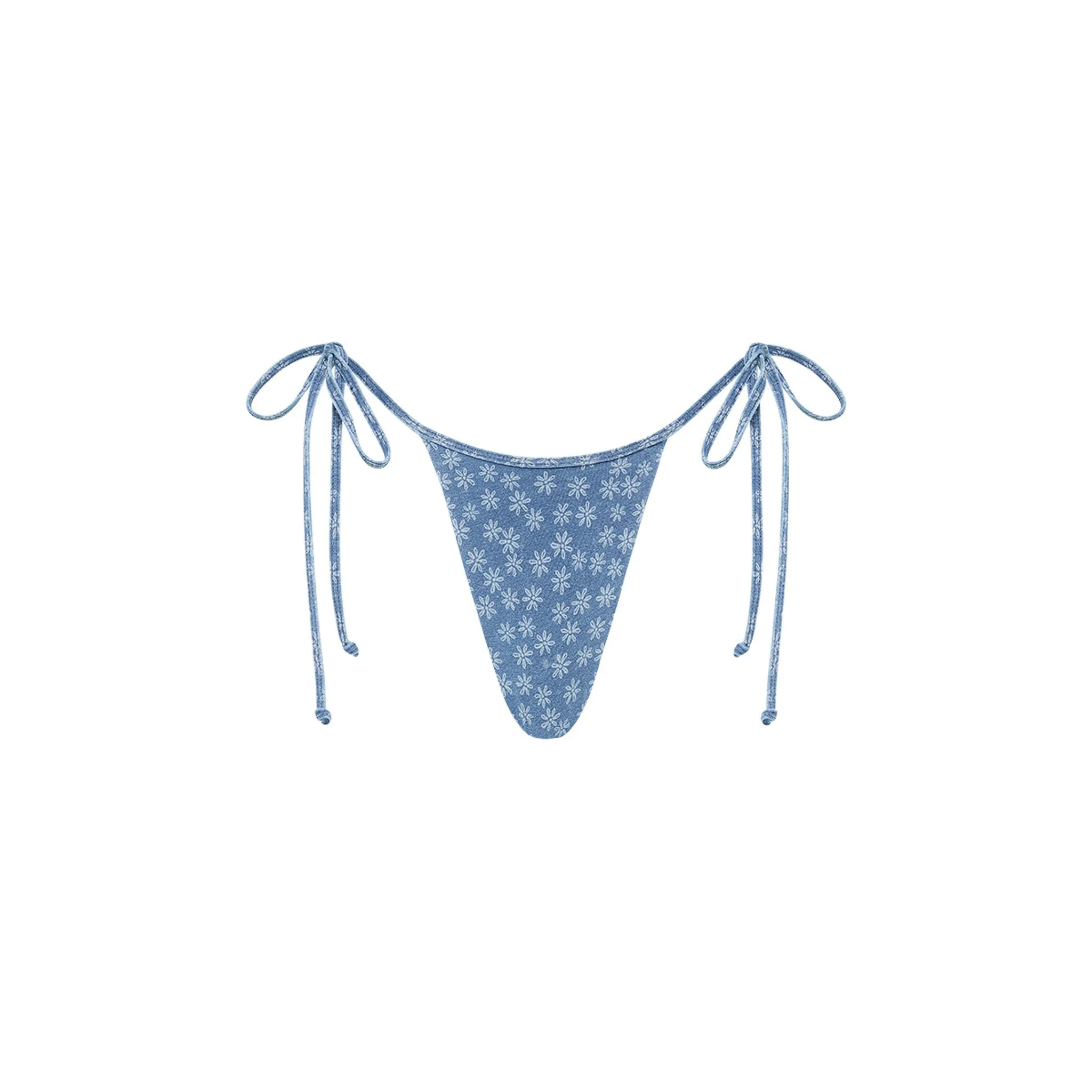 Micro Thong Tie Side Bikini Bottom - Daisy Denim sold by Kulani Kinis