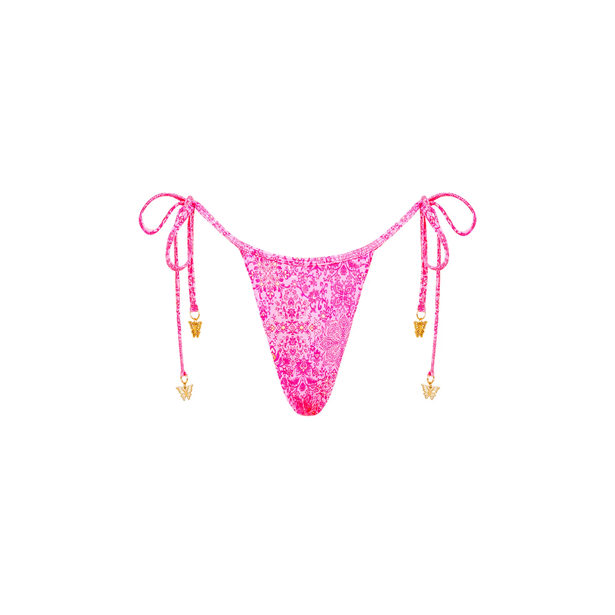 Micro Thong Tie Side Bikini Bottom - Rose Quartz sold by Kulani Kinis