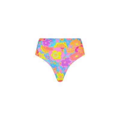 High Hip Cheeky Bikini Bottom - Bermuda Bloom sold by Kulani Kinis