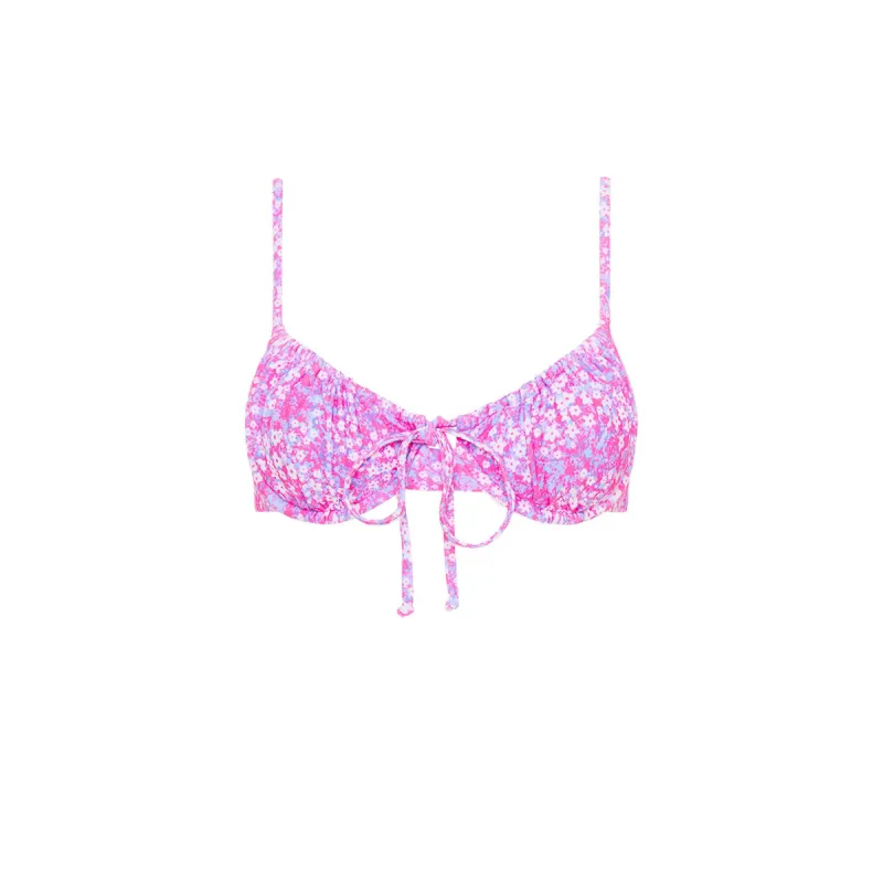 Ruched Underwire Bra Bikini Top - Grape Spritz sold by Kulani Kinis