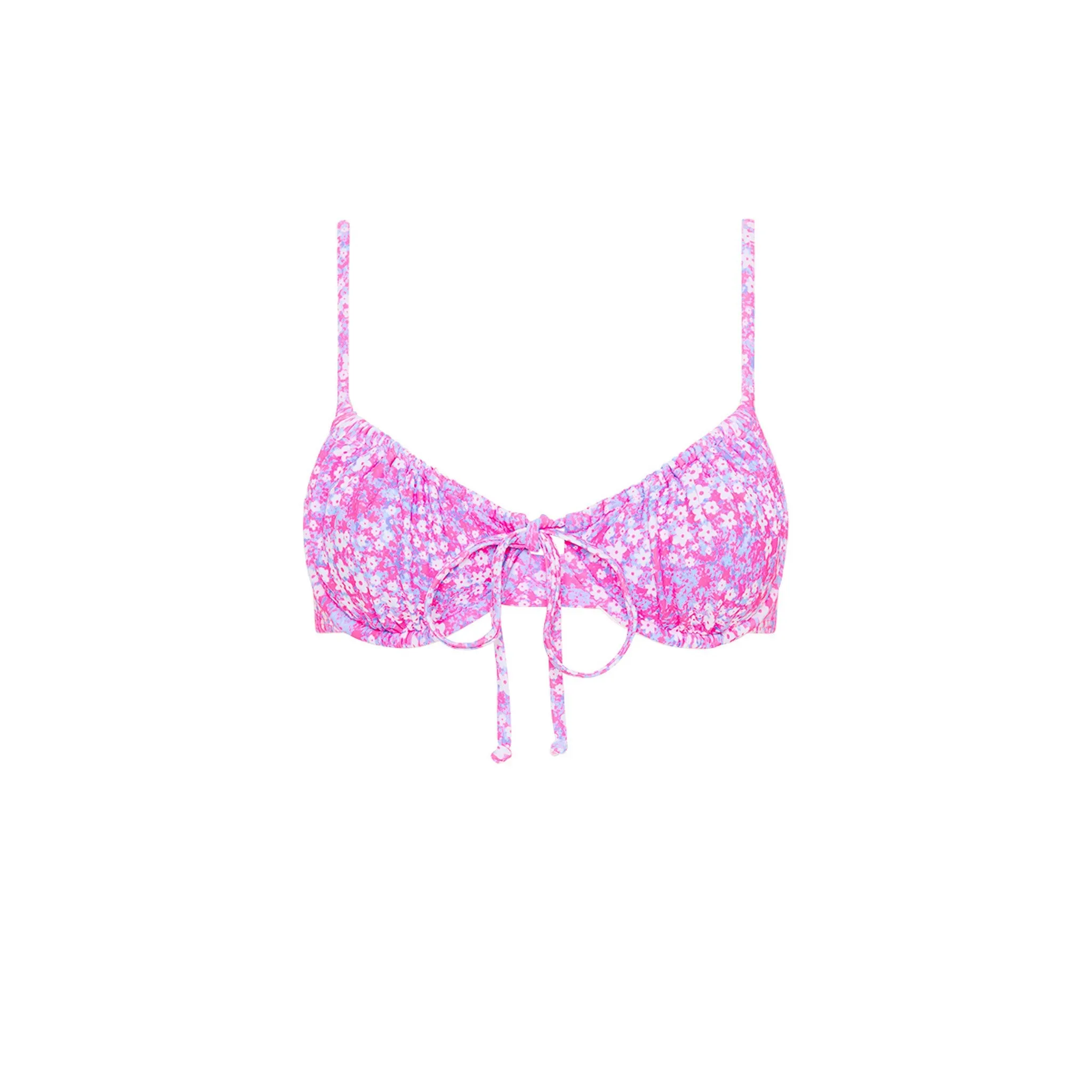 Ruched Underwire Bra Bikini Top - Grape Spritz sold by Kulani Kinis