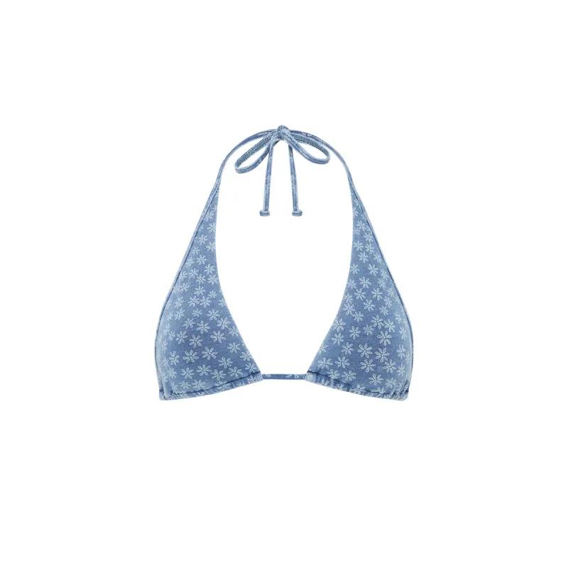 Bind Tie Halter Bikini Top - Daisy Denim sold by Kulani Kinis