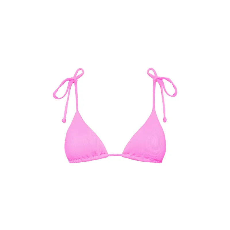 Padded Bralette Bikini Top - Bubblegum Pink Ribbed sold by Kulani Kinis