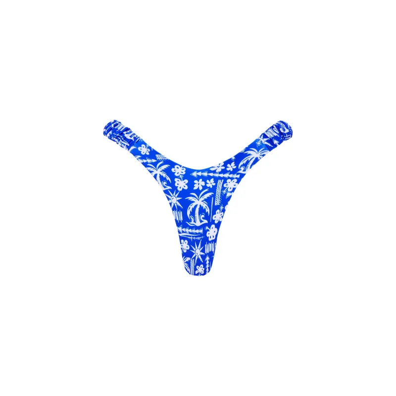 Retro Y Thong Bikini Bottom - Caribbean Blues sold by Kulani Kinis