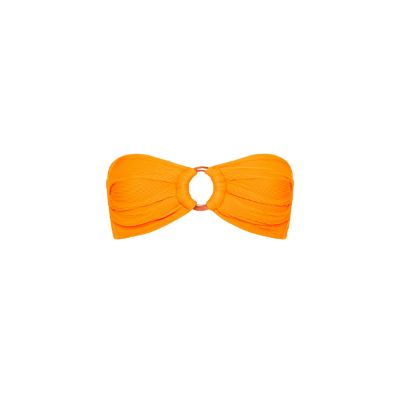 Strapless Bandeau Bikini Top - Papaya Ribbed sold by Kulani Kinis