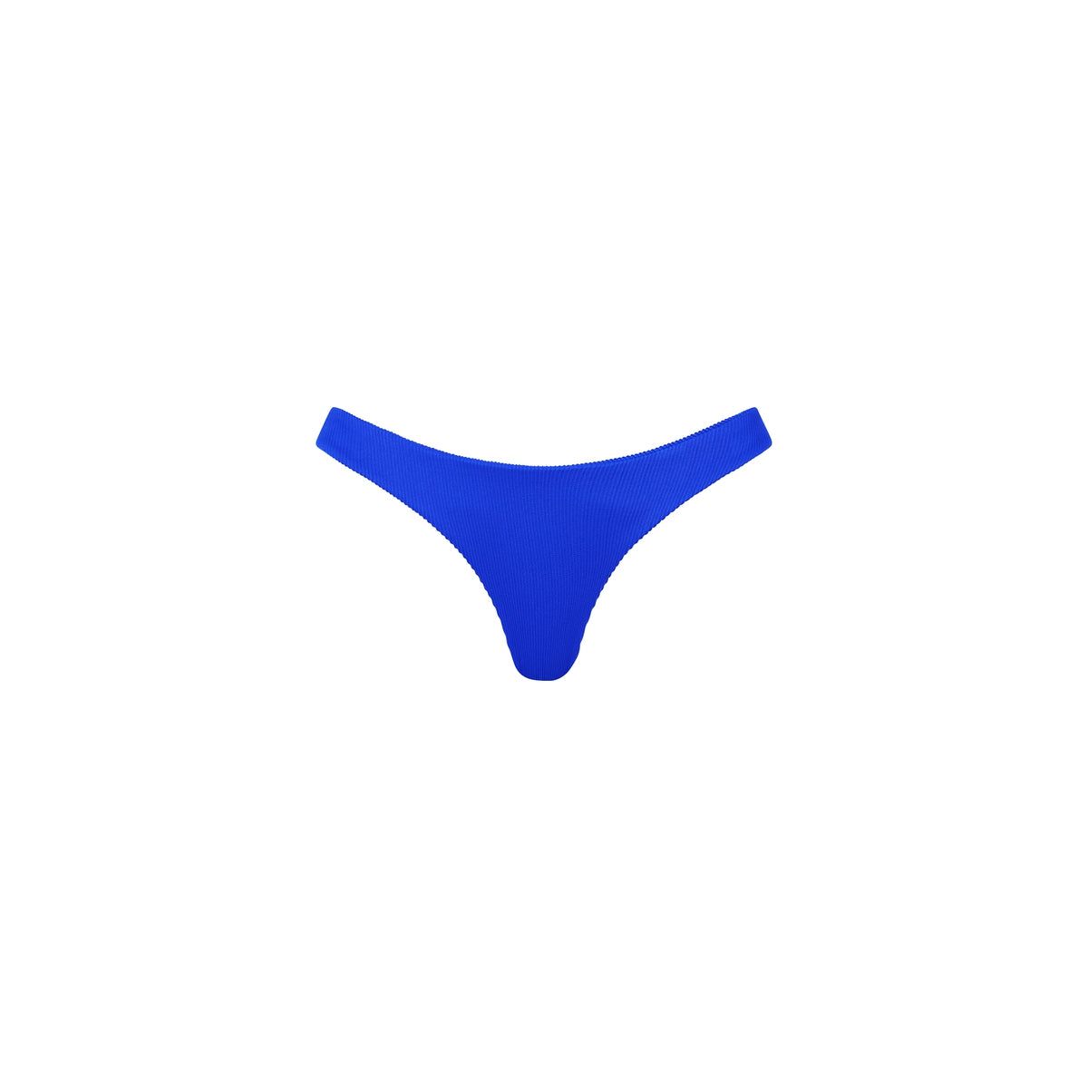 Minimal Full Coverage Bikini Bottom - Ocean Blue Ribbed sold by Kulani Kinis