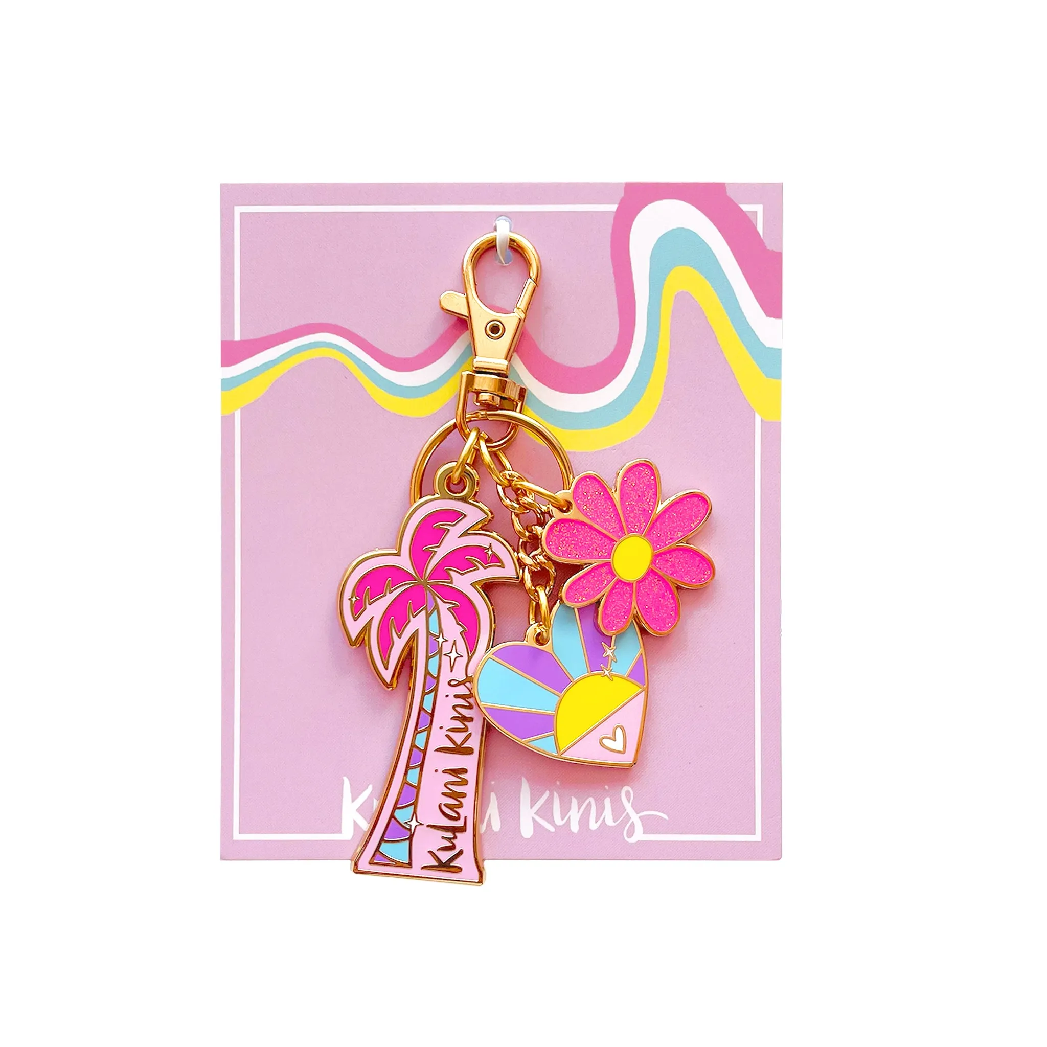 Keychain - Fuchsia Atomic Daisy sold by Kulani Kinis product image thumbnail 2