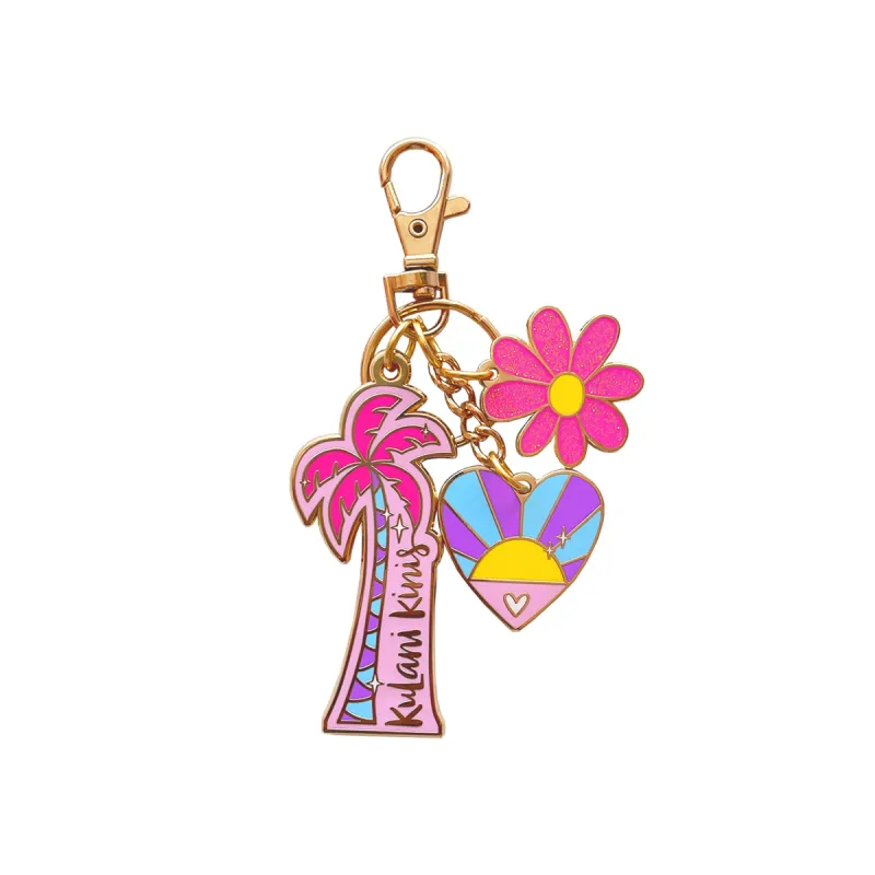 Keychain - Fuchsia Atomic Daisy sold by Kulani Kinis