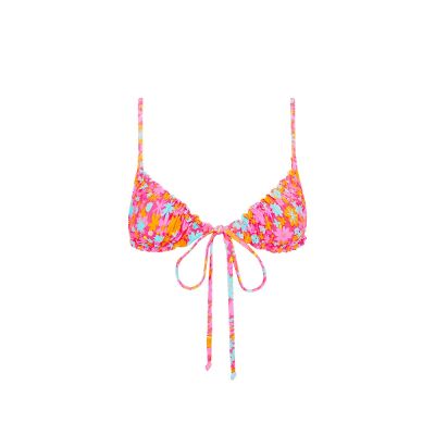 Ruched Bralette Bikini Top - Raspberry Rosé sold by Kulani Kinis