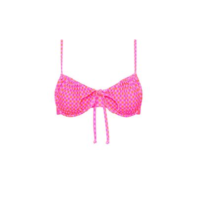 Ruched Underwire Bra Bikini Top - Pinky Promise sold by Kulani Kinis